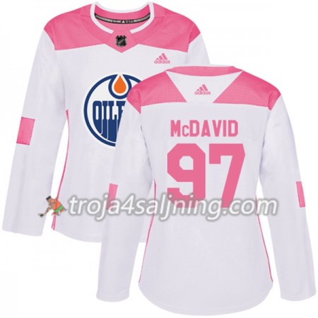 Edmonton Oilers tröja Connor McDavid 97 Vit 2017-2018 Adidas Rosa Fashion Authentic - Dame NHL Tröjor Edmonton Oilers tröja Connor McDavid 97 Vit 2017-2018 Adidas Rosa Fashion Authentic - Dame NHL Tröjor